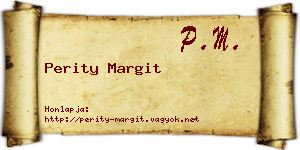 Perity Margit névjegykártya